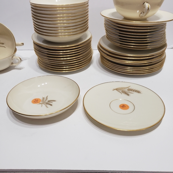 Vintage LENOX Wheat China with Gold Trim - Picture 10 of 16